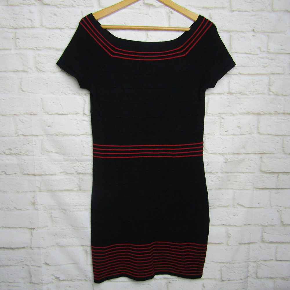 Max Studio Dress M Bodycon Dress M Black Ribbed